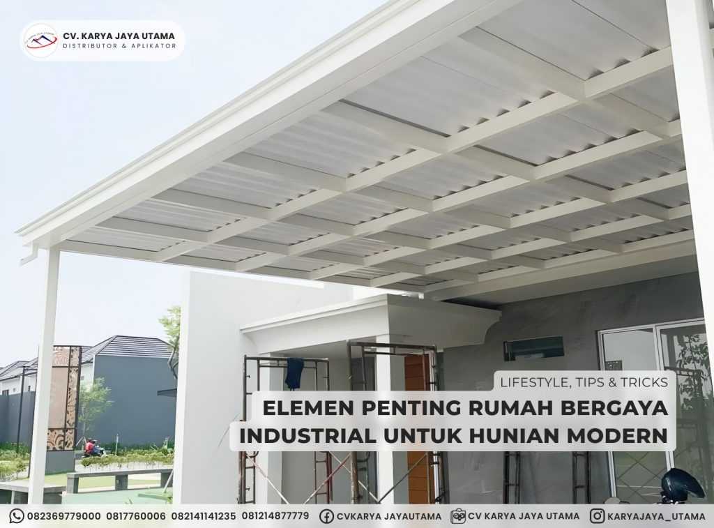 Atap uPVC Rooftop warna putih untuk rumah tinggal